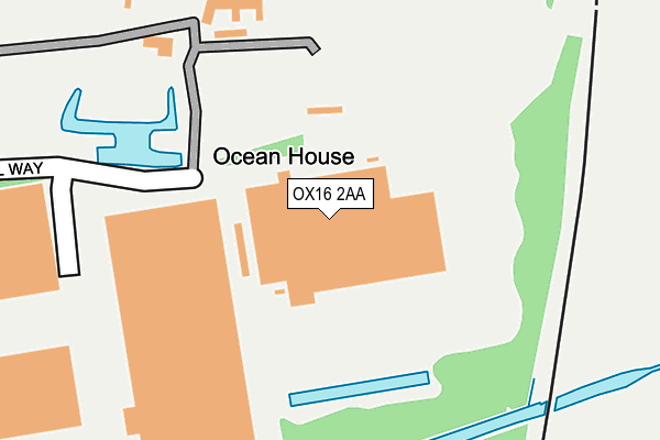 OX16 2AA map - OS OpenMap – Local (Ordnance Survey)