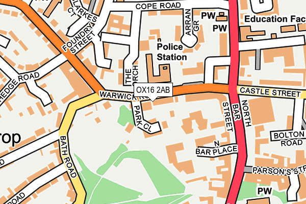 OX16 2AB map - OS OpenMap – Local (Ordnance Survey)