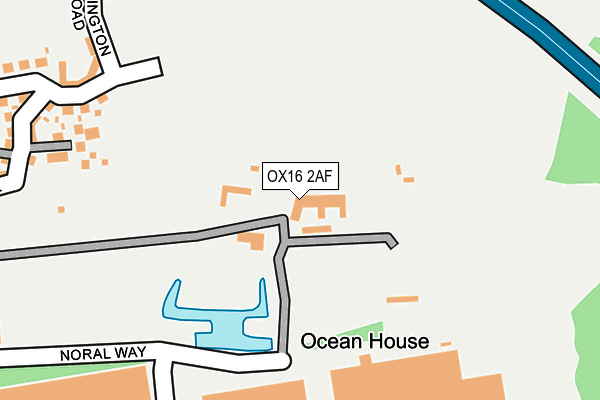OX16 2AF map - OS OpenMap – Local (Ordnance Survey)