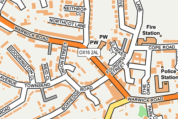 OX16 2AL map - OS OpenMap – Local (Ordnance Survey)