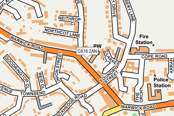 OX16 2AN map - OS OpenMap – Local (Ordnance Survey)