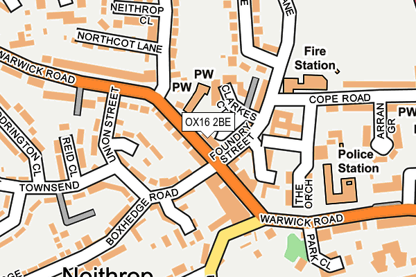 OX16 2BE map - OS OpenMap – Local (Ordnance Survey)