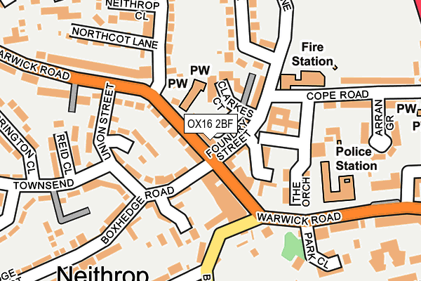 OX16 2BF map - OS OpenMap – Local (Ordnance Survey)