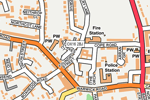 OX16 2BJ map - OS OpenMap – Local (Ordnance Survey)