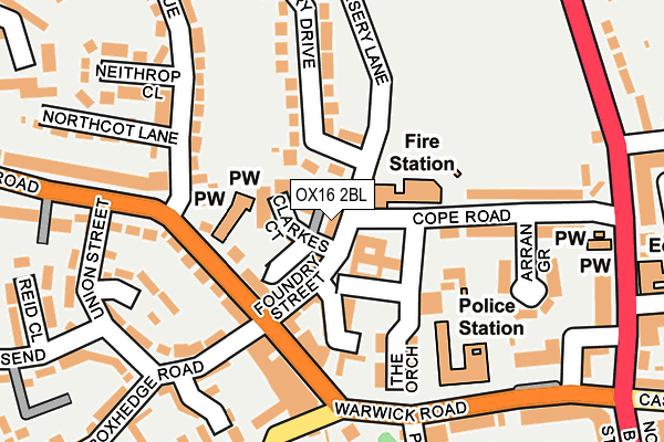 OX16 2BL map - OS OpenMap – Local (Ordnance Survey)