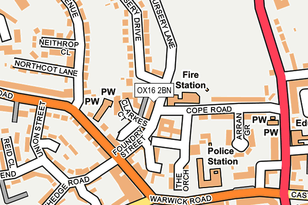 OX16 2BN map - OS OpenMap – Local (Ordnance Survey)