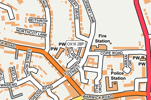 OX16 2BP map - OS OpenMap – Local (Ordnance Survey)