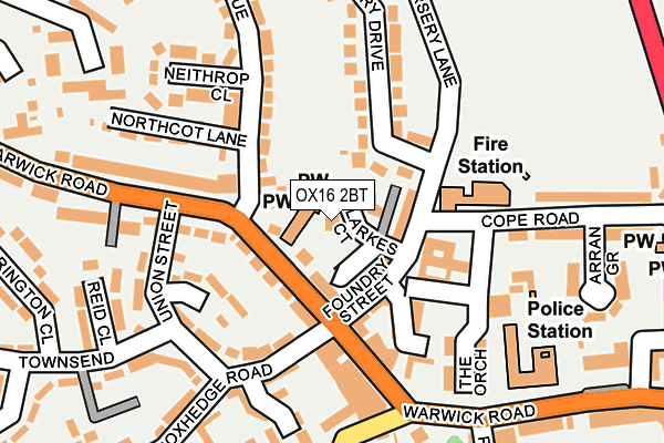 OX16 2BT map - OS OpenMap – Local (Ordnance Survey)