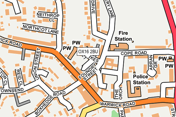 OX16 2BU map - OS OpenMap – Local (Ordnance Survey)