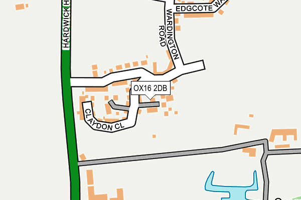 OX16 2DB map - OS OpenMap – Local (Ordnance Survey)