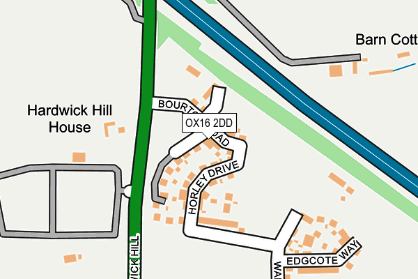 OX16 2DD map - OS OpenMap – Local (Ordnance Survey)