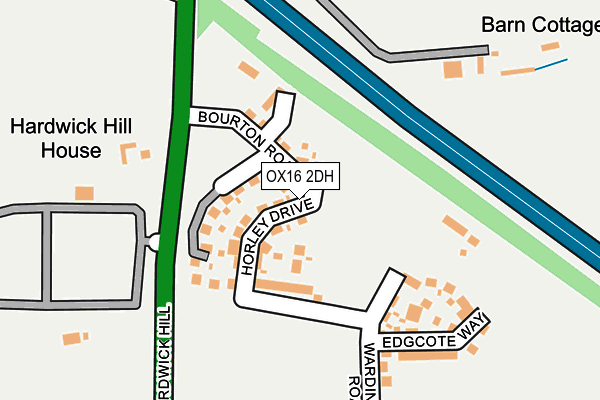 OX16 2DH map - OS OpenMap – Local (Ordnance Survey)