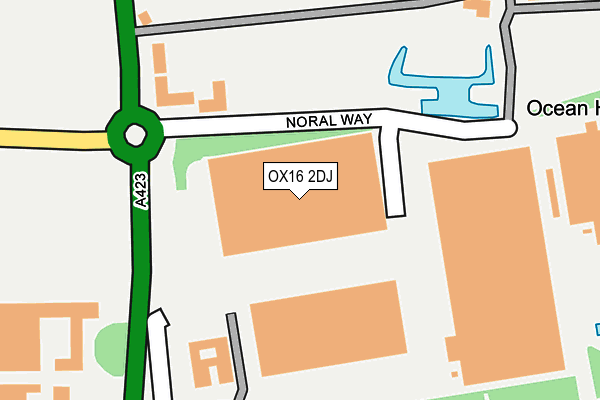 OX16 2DJ map - OS OpenMap – Local (Ordnance Survey)