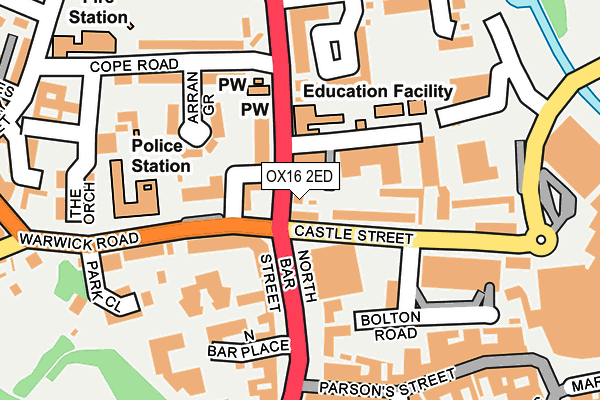 OX16 2ED map - OS OpenMap – Local (Ordnance Survey)