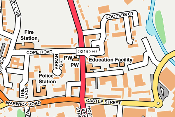 OX16 2EG map - OS OpenMap – Local (Ordnance Survey)