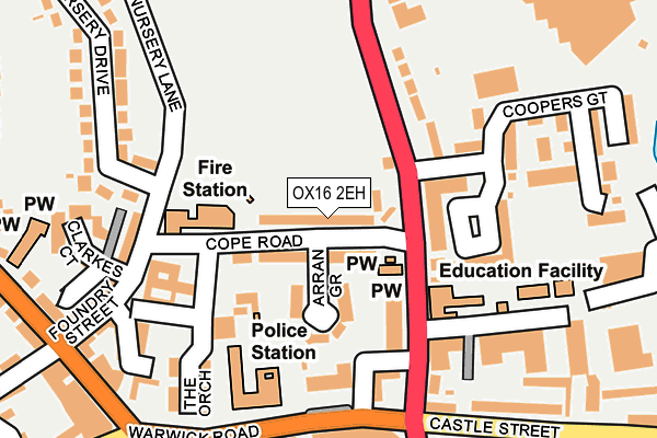 OX16 2EH map - OS OpenMap – Local (Ordnance Survey)
