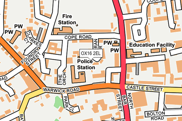 OX16 2EL map - OS OpenMap – Local (Ordnance Survey)