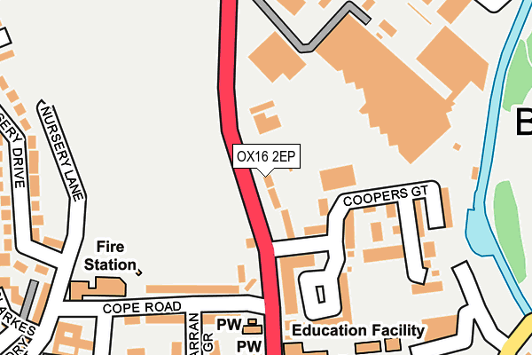 OX16 2EP map - OS OpenMap – Local (Ordnance Survey)