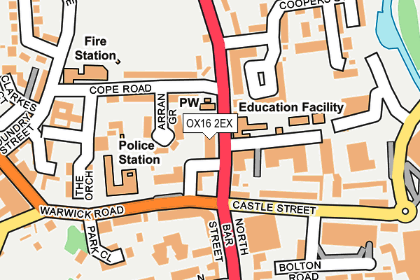 OX16 2EX map - OS OpenMap – Local (Ordnance Survey)