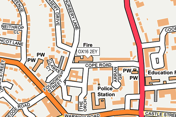 OX16 2EY map - OS OpenMap – Local (Ordnance Survey)