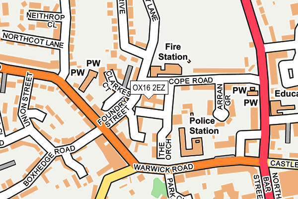 OX16 2EZ map - OS OpenMap – Local (Ordnance Survey)