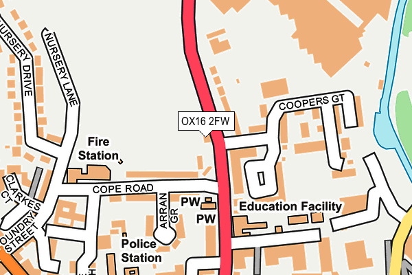 OX16 2FW map - OS OpenMap – Local (Ordnance Survey)