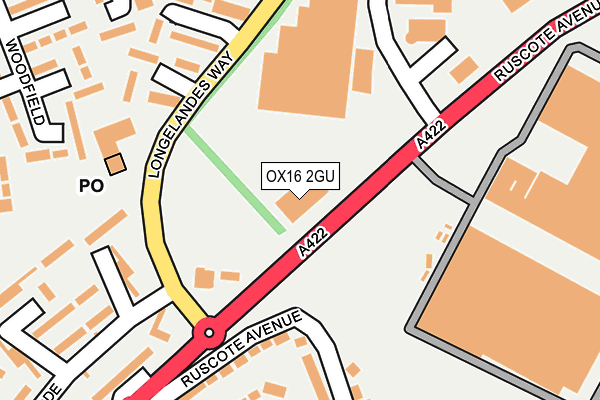 OX16 2GU map - OS OpenMap – Local (Ordnance Survey)