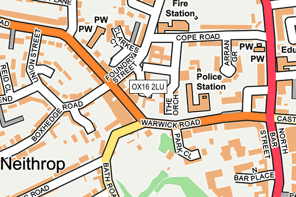 OX16 2LU map - OS OpenMap – Local (Ordnance Survey)