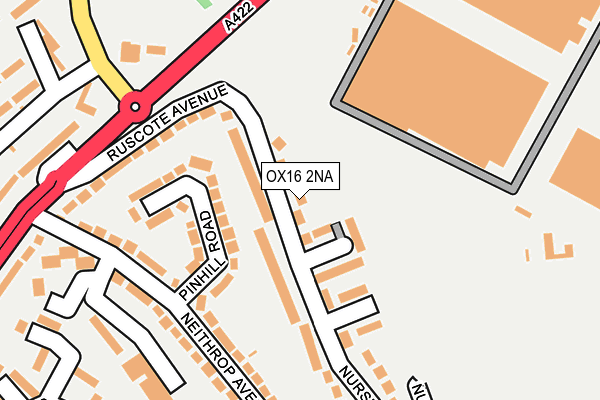 OX16 2NA map - OS OpenMap – Local (Ordnance Survey)