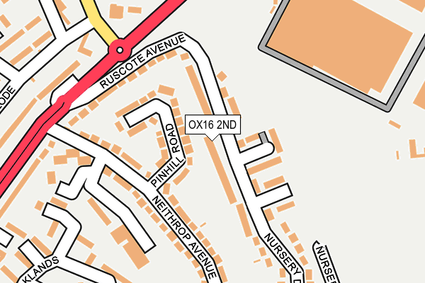 OX16 2ND map - OS OpenMap – Local (Ordnance Survey)