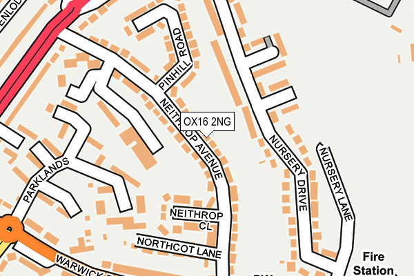 OX16 2NG map - OS OpenMap – Local (Ordnance Survey)