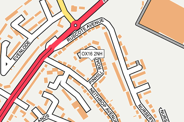 OX16 2NH map - OS OpenMap – Local (Ordnance Survey)