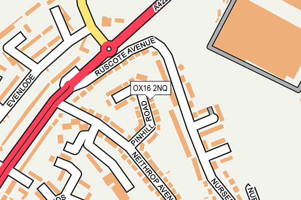 OX16 2NQ map - OS OpenMap – Local (Ordnance Survey)