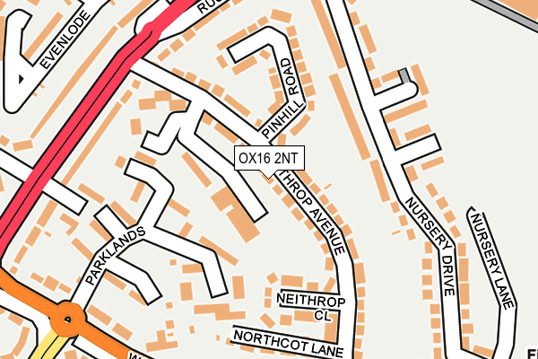 OX16 2NT map - OS OpenMap – Local (Ordnance Survey)