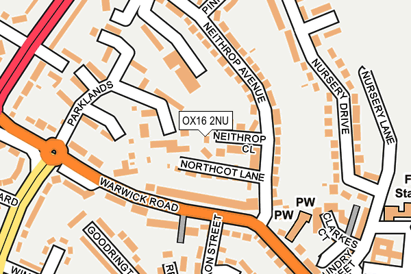 OX16 2NU map - OS OpenMap – Local (Ordnance Survey)
