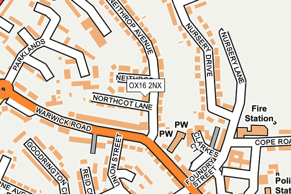 OX16 2NX map - OS OpenMap – Local (Ordnance Survey)