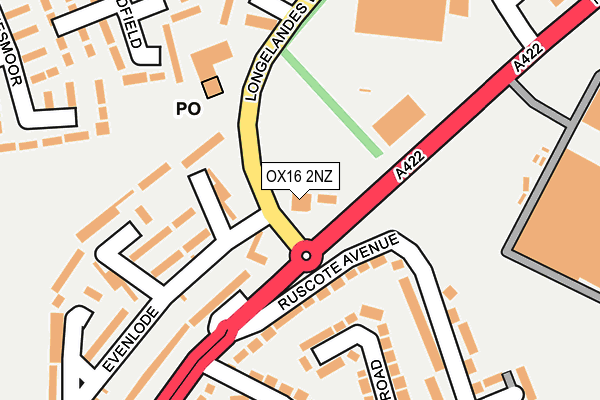 OX16 2NZ map - OS OpenMap – Local (Ordnance Survey)