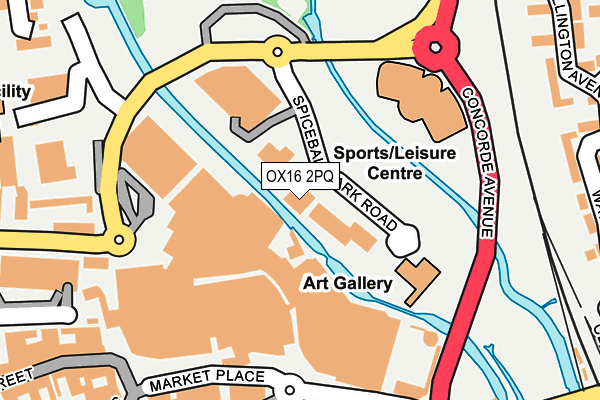 OX16 2PQ map - OS OpenMap – Local (Ordnance Survey)