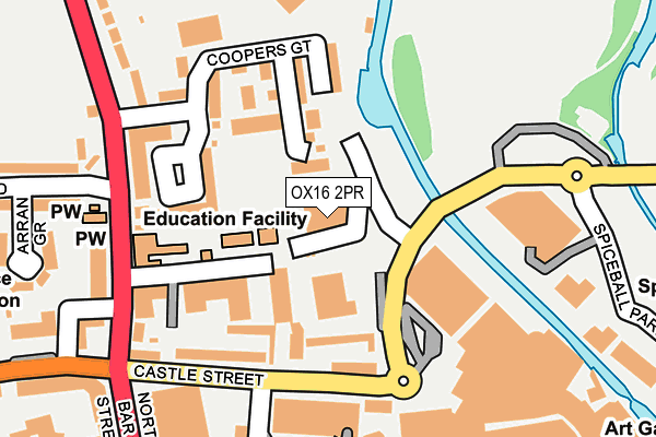 OX16 2PR map - OS OpenMap – Local (Ordnance Survey)