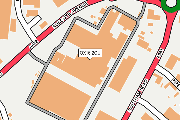 OX16 2QU map - OS OpenMap – Local (Ordnance Survey)