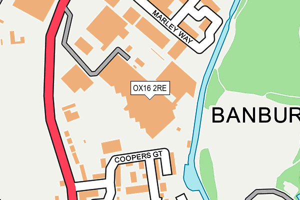 OX16 2RE map - OS OpenMap – Local (Ordnance Survey)