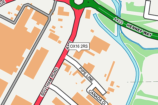 OX16 2RS map - OS OpenMap – Local (Ordnance Survey)