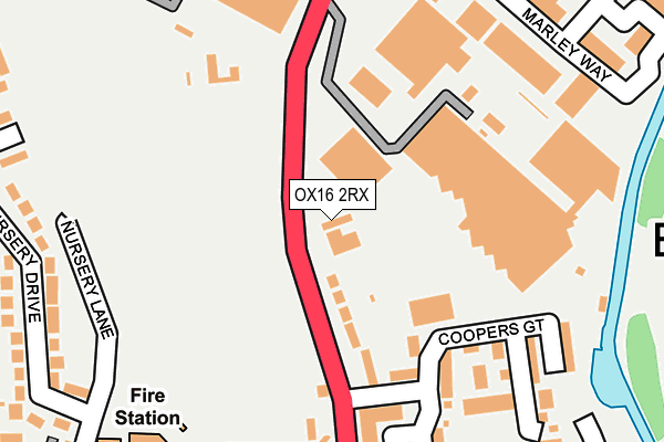 OX16 2RX map - OS OpenMap – Local (Ordnance Survey)