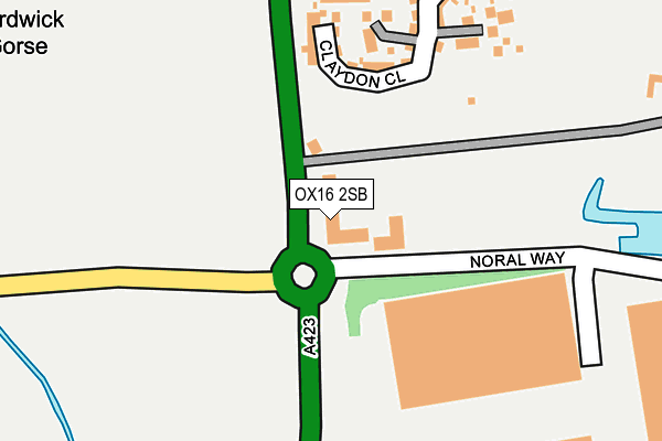 OX16 2SB map - OS OpenMap – Local (Ordnance Survey)