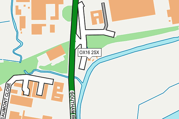 OX16 2SX map - OS OpenMap – Local (Ordnance Survey)