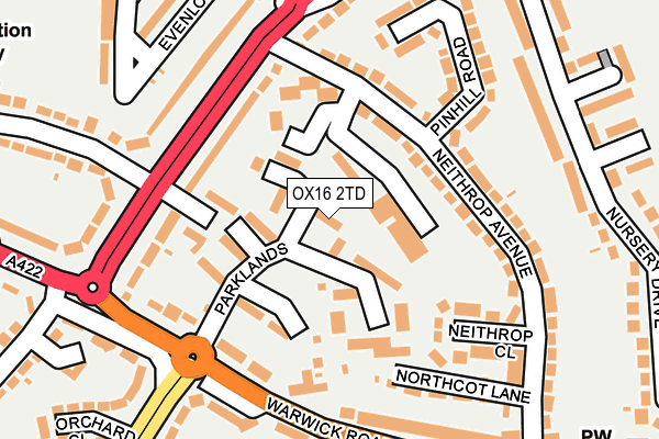 OX16 2TD map - OS OpenMap – Local (Ordnance Survey)