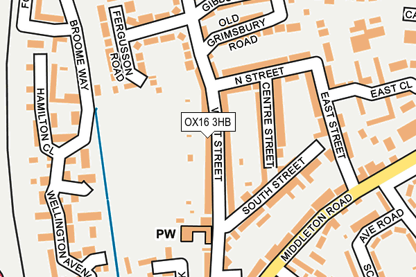 OX16 3HB map - OS OpenMap – Local (Ordnance Survey)
