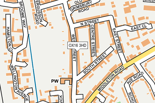OX16 3HD map - OS OpenMap – Local (Ordnance Survey)