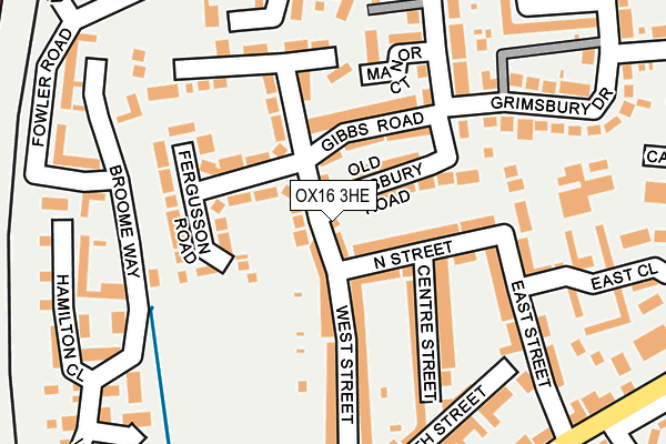 OX16 3HE map - OS OpenMap – Local (Ordnance Survey)