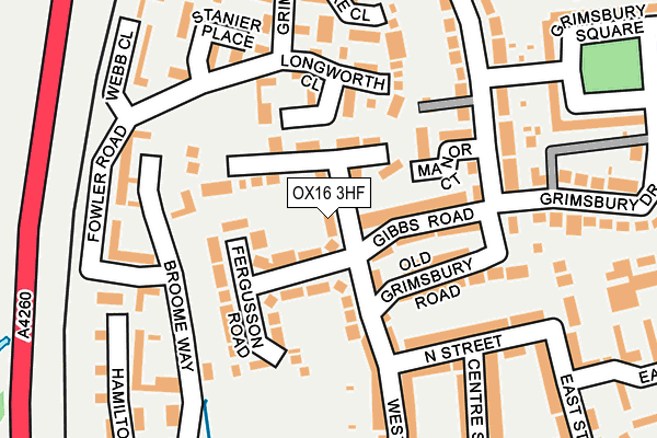 OX16 3HF map - OS OpenMap – Local (Ordnance Survey)